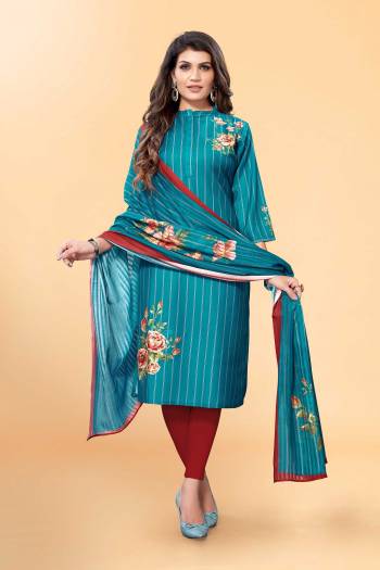 Garb This Readymade Long Dress In Fine Color Kurti And Dupatta  Are  Poly Rayon Fabricated Beautified With Designer Digital Printed. It Is Light In Weight And Easy To Carry All Day Long. 