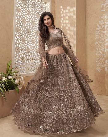 Garb This Designer Lehenga Choli In Fine Color Fabricated On Net Beautified Fabric Lahenga Choli With Designer Heavy Thread,Mette Embroidery Work.Buy Now. 