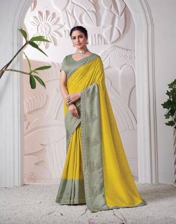 Garb This Partywear Stylist Designer Fine Colour Saree Paired With Blouse.This Saree Are Viscose Silk And Blouse Are Raw Silk Fabric With Heavy Designer Embroidery Work. Buy This Pretty Saree Now.