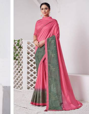 Garb This Partywear Stylist Designer Fine Colour Saree Paired With Blouse.This Saree Are Viscose Silk And Blouse Are Raw Silk Fabric With Heavy Designer Embroidery Work. Buy This Pretty Saree Now.