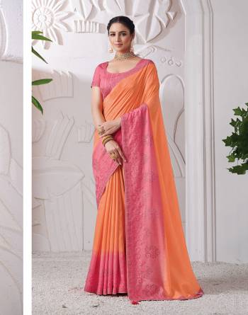 Garb This Partywear Stylist Designer Fine Colour Saree Paired With Blouse.This Saree Are Viscose Silk And Blouse Are Raw Silk Fabric With Heavy Designer Embroidery Work. Buy This Pretty Saree Now.