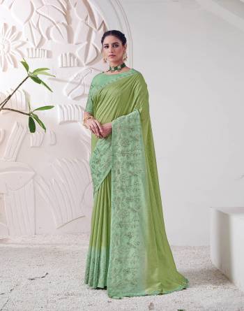 Garb This Partywear Stylist Designer Fine Colour Saree Paired With Blouse.This Saree Are Viscose Silk And Blouse Are Raw Silk Fabric With Heavy Designer Embroidery Work. Buy This Pretty Saree Now.