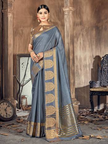 This Pretty Angelic Look Wearing This Wevon Designer Saree In Fine Color Paired With Blouse. This Saree And Blouse Is Cotton Silk Fabricated. Its Pretty Color Pallete Will Give An Attractive Look To Your Personality. 