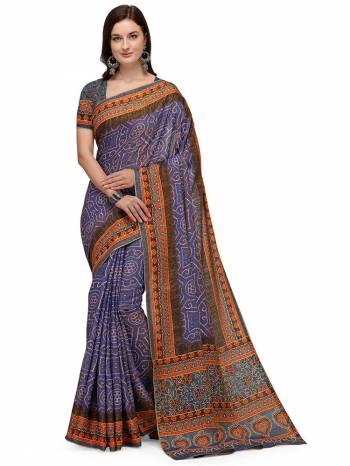 Garb This Pretty Elegant Looking Designer Saree In Fine Color Paired With Blouse. This Saree And Blouse Are Art Silk Based Beautified With Digital Printed. Buy Now.