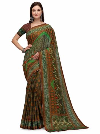 Garb This Pretty Elegant Looking Designer Saree In Fine Color Paired With Blouse. This Saree And Blouse Are Art Silk Based Beautified With Digital Printed. Buy Now.