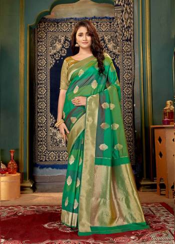 Bring out the true diva in you and reinvent your true self.Capture the exuberance of womanhood in its full glory that will bring out your fragility and femininity. Be your own style diva with this bright colored silk designer traditional saree. This lovely attire is looking extra beautiful with embelishment of weaving work. Comes with contrast unstitched blouse piece..