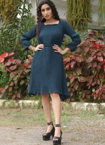 Simple And Elegant Looking Designer Readymade Collection Is Here In Lovely Color Fabricated On Georgette. It Is Beautified With Plain Crushed. It Is Available In All Regular Sizes. Buy Now