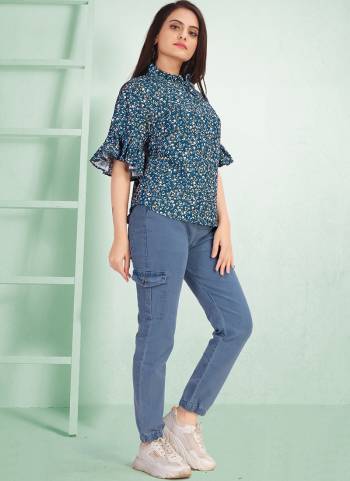 This Multi Color Polyester Casual Top is adding the attractive glamorous displaying the sense of cute and graceful. This attire is very well made with digital print.