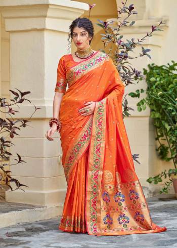 Add This Pretty Saree To Your Wardrobe In Heavy Collection With This Fancy Saree In Beautifull Color Paired With Turquoise .This Saree And Blouse Are Fabricated On Banarasi Soft Silk Beautified With Zari Woven Work.Buy These Pretty Saree Now