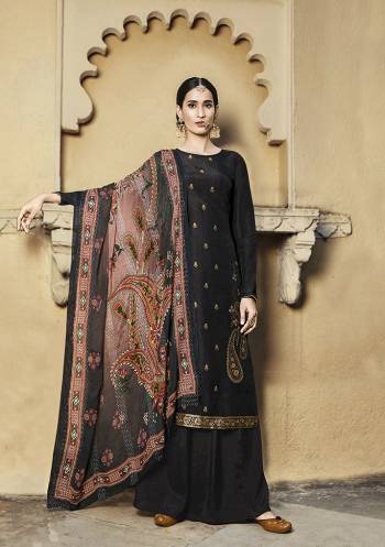 Look Pretty In This Very Beautiful Fancy Straight Suit In Beautifull Color. Its Top Is Viscose RussianSIlk With Viscose Santoon Bottom And Viscose Chinnon Dupatta.It Is Beautified With Very Pretty Embroidery Which Gives A Subtle Look To It.