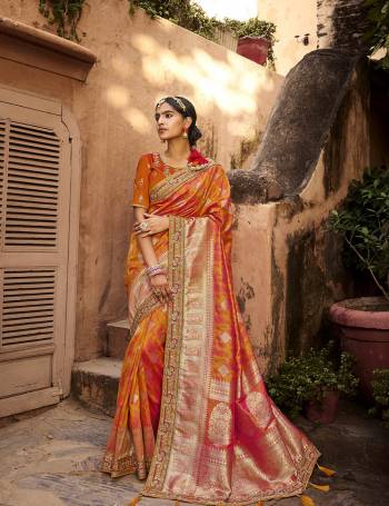 For A Royal And Beautiful Look, Grab This Designer Saree In Pretty Color Paired?With  Designer Blouse. This Saree Is Fabricated On Silk Paired With Raw Silk Fabricated Blouse. Its Pretty Color Pallete And Fabric Will Earn You Lots Of Compliments From onlookers