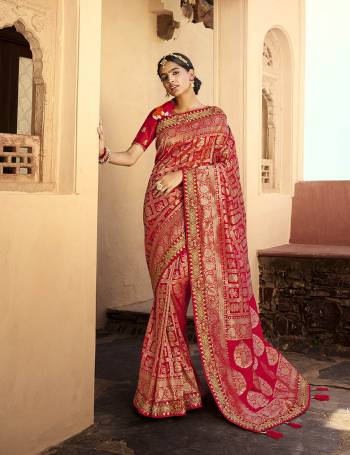 For A Royal And Beautiful Look, Grab This Designer Saree In Pretty Color Paired?With  Designer Blouse. This Saree Is Fabricated On Silk Paired With Raw Silk Fabricated Blouse. Its Pretty Color Pallete And Fabric Will Earn You Lots Of Compliments From onlookers