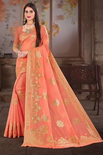 Enhance Your Personality In This Lovely Colored Designer Saree. This Saree?And Blouse Are Fabricated On Cottont Silk Beautified With Zari Work. Buy This Pretty Saree Now.