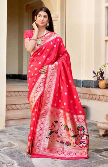 Celebrate This Festive Season Wearing This Pretty Silk Based Saree In Lovely Color. This Saree And Blouse Are Fabricated On Silk Beautified With Zari Woven. Buy These Saree Now