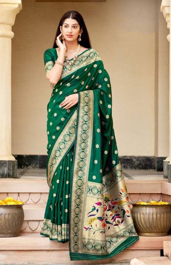 Celebrate This Festive Season Wearing This Pretty Silk Based Saree In Lovely Color. This Saree And Blouse Are Fabricated On Silk Beautified With Zari Woven. Buy These Saree Now