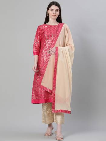 Simple And Elegant Looking Readymade Printed Suit Is Here In Lovely Color Paired With Petty Colored Dupatta. Its Top And Bottom Are Fabricated On Poly SIlk Paired With Fancy Dupatta.Buy These Casual Collection Now