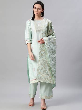 Simple And Elegant Looking Readymade Printed Suit Is Here In Lovely Color Paired With Petty Colored Dupatta. Its Top And Bottom Are Fabricated On Poly SIlk Paired With Fancy Dupatta.Buy These Casual Collection Now