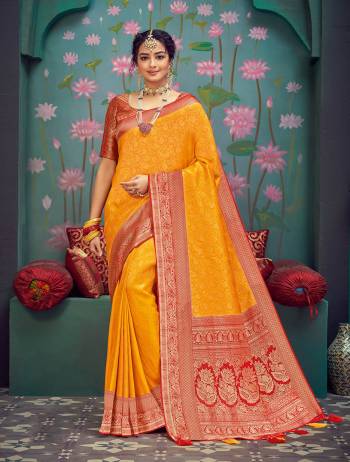 For A Proper Traditional Look, Grab This Pretty Saree In Beautifull?Color Paired With Lovely Colored Blouse. This Saree Is Fabricated On Cotton Silk Paired With Cotton Silk Blouse.