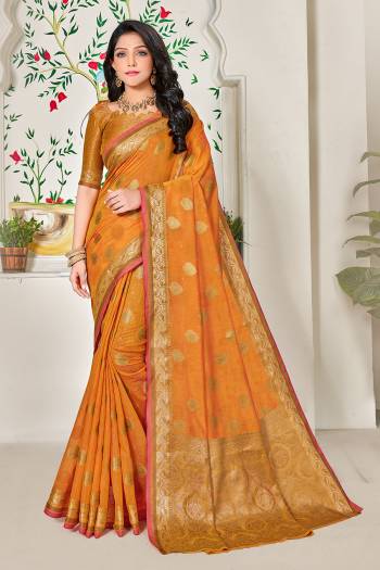 For A Proper Traditional Look, Grab This Pretty Saree In Beautifull?Color Paired With Lovely Colored Blouse. This Saree Is Fabricated On Cotton Silk Paired With Cotton Silk Blouse.