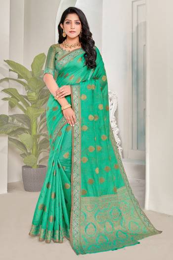 For A Proper Traditional Look, Grab This Pretty Saree In Beautifull?Color Paired With Lovely Colored Blouse. This Saree Is Fabricated On Cotton Silk Paired With Cotton Silk Blouse.