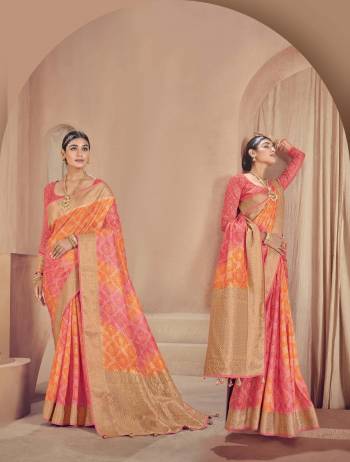 Become the subject of everyone's conversation by dressing in this eye catching colored festive wear saree. This saree is made of silk fabric which is highlighted with beautiful Zari weaving digital print work as shown. This saree is comfortable to wear and care. Paired with unstitched fabric blouse piece which can be stitched as per your choice and requirement. You can wear this saree for festivals, regular social meets and other homely events. Pair it with traditionally stylish accessories to complete the look