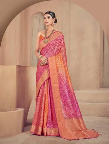 Become the subject of everyone's conversation by dressing in this eye catching colored festive wear saree. This saree is made of silk fabric which is highlighted with beautiful Zari weaving digital print work as shown. This saree is comfortable to wear and care. Paired with unstitched fabric blouse piece which can be stitched as per your choice and requirement. You can wear this saree for festivals, regular social meets and other homely events. Pair it with traditionally stylish accessories to complete the look