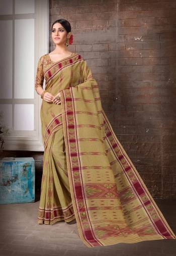 Enhance Your Personality In This Lovely Colored Designer Saree. This Saree?And Blouse Are Fabricated On Cottont Silk Beautified With Designer Printed. Buy This Pretty Saree Now.