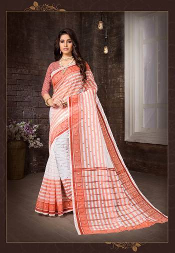 Enhance Your Personality In This Lovely Colored Designer Saree. This Saree?And Blouse Are Fabricated On Cottont Silk Beautified With Designer Printed. Buy This Pretty Saree Now.