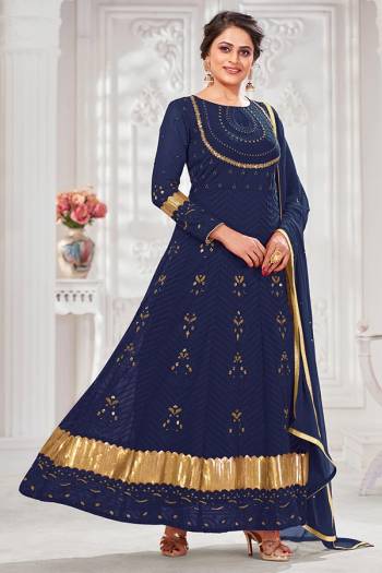 Look Pretty In This Very Beautiful Fancy Straight Suit In Beautifull Color. Its Top Is Georgette With Santoon Bottom And Chiffon Dupatta.It Is Beautified With Very Pretty Thread Sequance Embroidery Work.