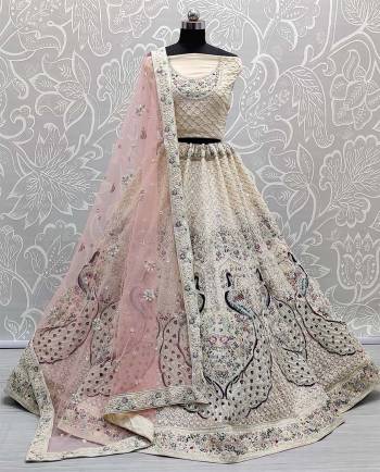 Attrective This Wedding Partywear Heavy Designer Lehenga Choli And Dupatta In Fine Color Fabricated On Georgette Beautified With Heavy Attractive Dori,Thread,Mirror Embroidery,Diamond Work.Buy Now. 