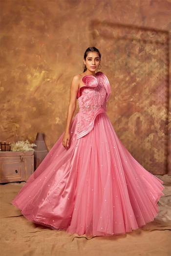 Flaunt Your Rich And Elegant Taste Wearing This Designer Readymade Long Gown In Fine Color. This  Pretty Gown Is Fabricated On Net Beautified With Designer Work. Its Fabric Is Soft Towards Skin And Easy To Carry All Day Long. 