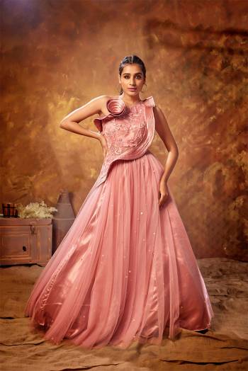 Flaunt Your Rich And Elegant Taste Wearing This Designer Readymade Long Gown In Fine Color. This  Pretty Gown Is Fabricated On Net Beautified With Designer Work. Its Fabric Is Soft Towards Skin And Easy To Carry All Day Long. 