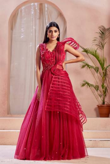 Flaunt Your Rich And Elegant Taste Wearing This Designer Readymade Long Gown In Fine Color. This  Pretty Gown Is Fabricated On Net Beautified With Designer Work. Its Fabric Is Soft Towards Skin And Easy To Carry All Day Long. 