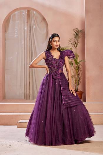 Flaunt Your Rich And Elegant Taste Wearing This Designer Readymade Long Gown In Fine Color. This  Pretty Gown Is Fabricated On Net Beautified With Designer Work. Its Fabric Is Soft Towards Skin And Easy To Carry All Day Long. 