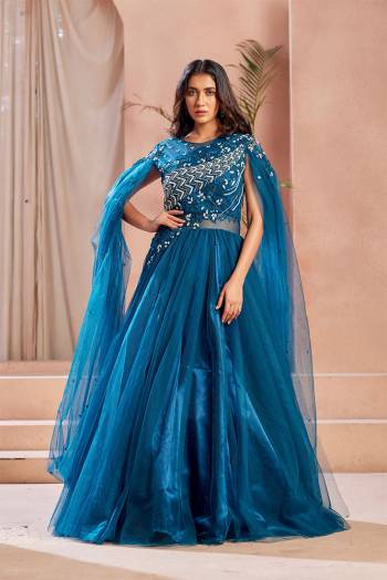 Flaunt Your Rich And Elegant Taste Wearing This Designer Readymade Long Gown In Fine Color. This  Pretty Gown Is Fabricated On Net Beautified With Designer Work. Its Fabric Is Soft Towards Skin And Easy To Carry All Day Long. 