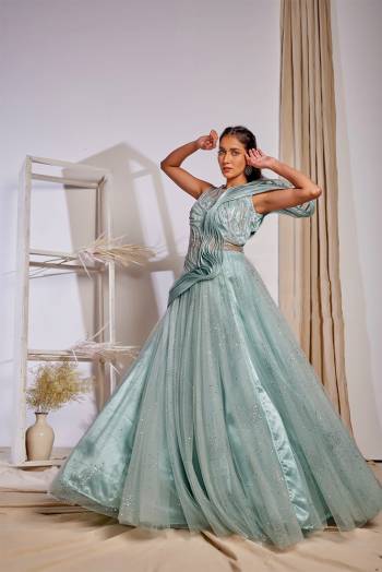 Flaunt Your Rich And Elegant Taste Wearing This Designer Readymade Long Gown In Fine Color. This  Pretty Gown Is Fabricated On Net Beautified With Designer Work. Its Fabric Is Soft Towards Skin And Easy To Carry All Day Long. 