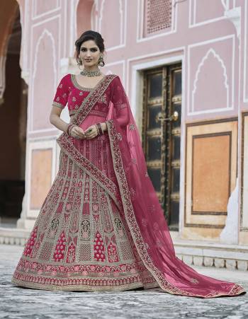 Garb This Bridal Heavy Designer Lehenga Choli In Fine Color Fabricated On Velvet Beautified Fabric Lahenga Choli With Heavy Designer Embroidery With Hand Work.Buy Now. 