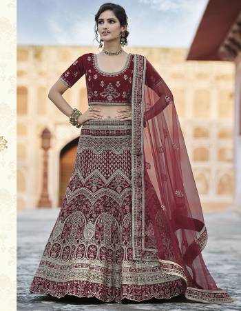 Attrective This Bridal Heavy Designer Lehenga Choli In Fine Color Fabricated On Velvet Beautified Fabric Lahenga Choli With Heavy Designer Embroidery With Hand Work.Buy Now. 