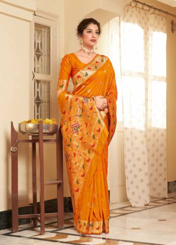 Looking This Partywear Saree Are Fine Saree Paired With Blouse.This Saree And Blouse Are Banarasi Soft Silk Fabric With Designer Jari Weaving Designer Work. Buy This Pretty Saree Now.