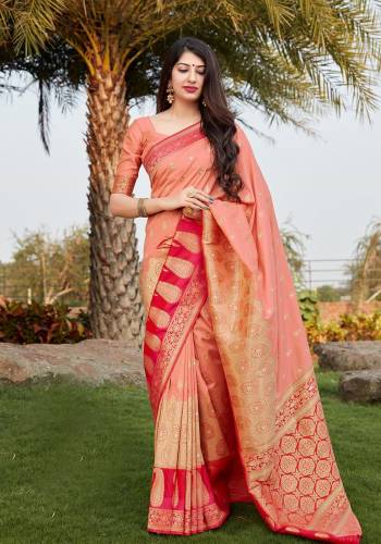 Looking This Traditional Partywear Saree Are Fine Saree Paired With Blouse.This Saree And Blouse Are Banarasi Soft Silk Fabric With Designer Jari Weaving Work. Buy This Pretty Saree Now.