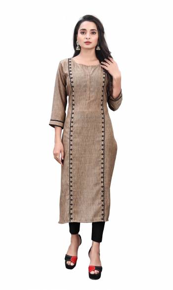 GarbThis Readymade Long Kurti In Fine Color. Kurti Are Fancy Poly Slub Fabricated Beautified With Designer Hand Work. It Is Light In Weight And Easy To Carry All Day Long. 