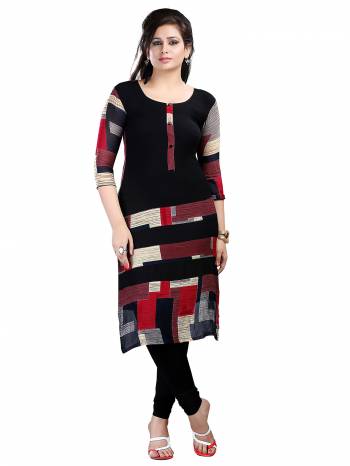 Attrective This Readymade Long Kurti In Fine Color Fabricated On Crepe Beautified With Designer Printed. It Is Light In Weight And Easy To Carry All Day Long. 