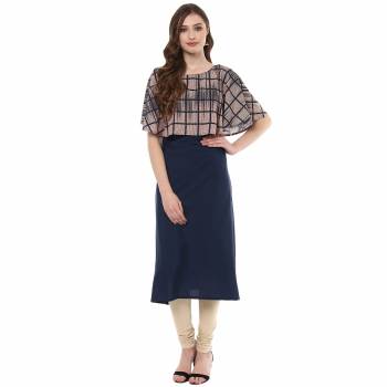 Attrective This Readymade Long Kurti In Fine Color Fabricated On Crepe Beautified With Designer Printed. It Is Light In Weight And Easy To Carry All Day Long. 