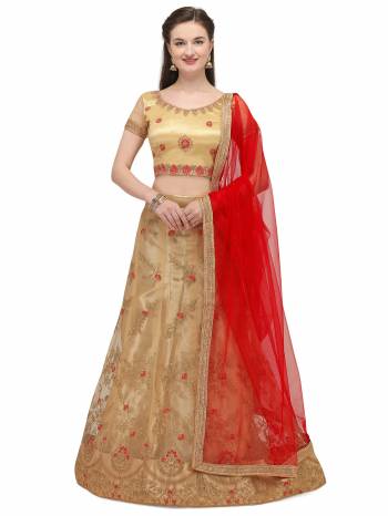 Attrective This Partywear Heavy Designer Lehenga Choli And Dupatta In Fine Color Fabricated On Net Beautified With Heavy Attractive Jari Embroidery Work.Buy Now. 