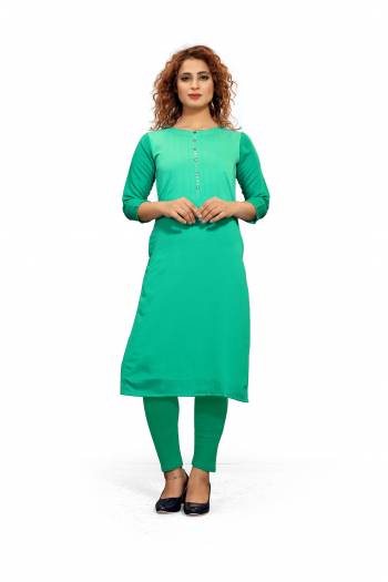 Stylist This Readymade Long Kurti In Fine Pedding Light Color. Kurti Are Fancy Poly Yarn Fabricated Beautified With Designer Butti Work. It Is Light In Weight And Easy To Carry All Day Long. 