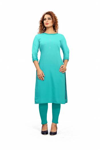 Stylist This Readymade Long Kurti In Fine Pedding Light Color. Kurti Are Fancy Poly Yarn Fabricated Beautified With Designer Butti Work. It Is Light In Weight And Easy To Carry All Day Long. 