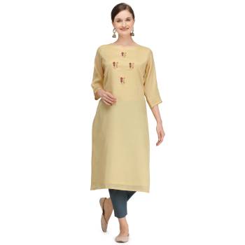 Garb This Good Looking Readymade Long Kurti In Fine Color. Kurti Are Poly Viscose Fabricated Beautified With Designer Hand Designer Work. It Is Light In Weight And Easy To Carry All Day Long. 