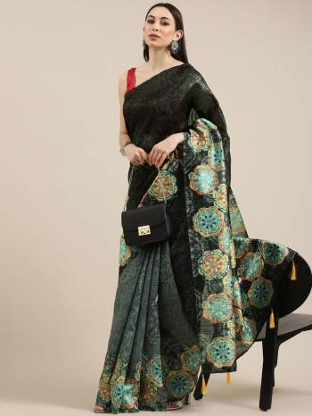 Attrective Look Pretty In This Beautifull Saree In Lovely Color Paired With Contrased Blouse. This Saree And Blouse Are Fabricated On Tussar Silk With Designer Digital Printed. Buy This Saree Now