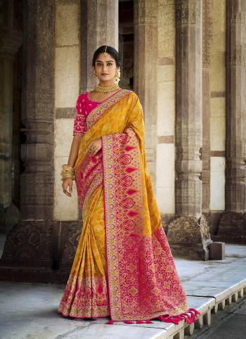 Garb This Partywear Stylist Designer Fine Colour Saree Paired With Contrasted Blouse.This Saree Are Dola Silk And Blouse Are Raw Silk Fabric With Heavy Designer Weaving With Embroidery Work Border Blouse. Buy This Pretty Saree Now.