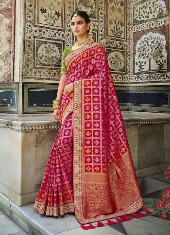 Garb This Partywear Stylist Designer Fine Colour Saree Paired With Contrasted Blouse.This Saree Are Dola Silk And Blouse Are Raw Silk Fabric With Heavy Designer Weaving With Embroidery Work Border Blouse. Buy This Pretty Saree Now.